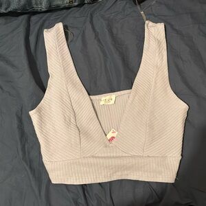 Light blue top V neck